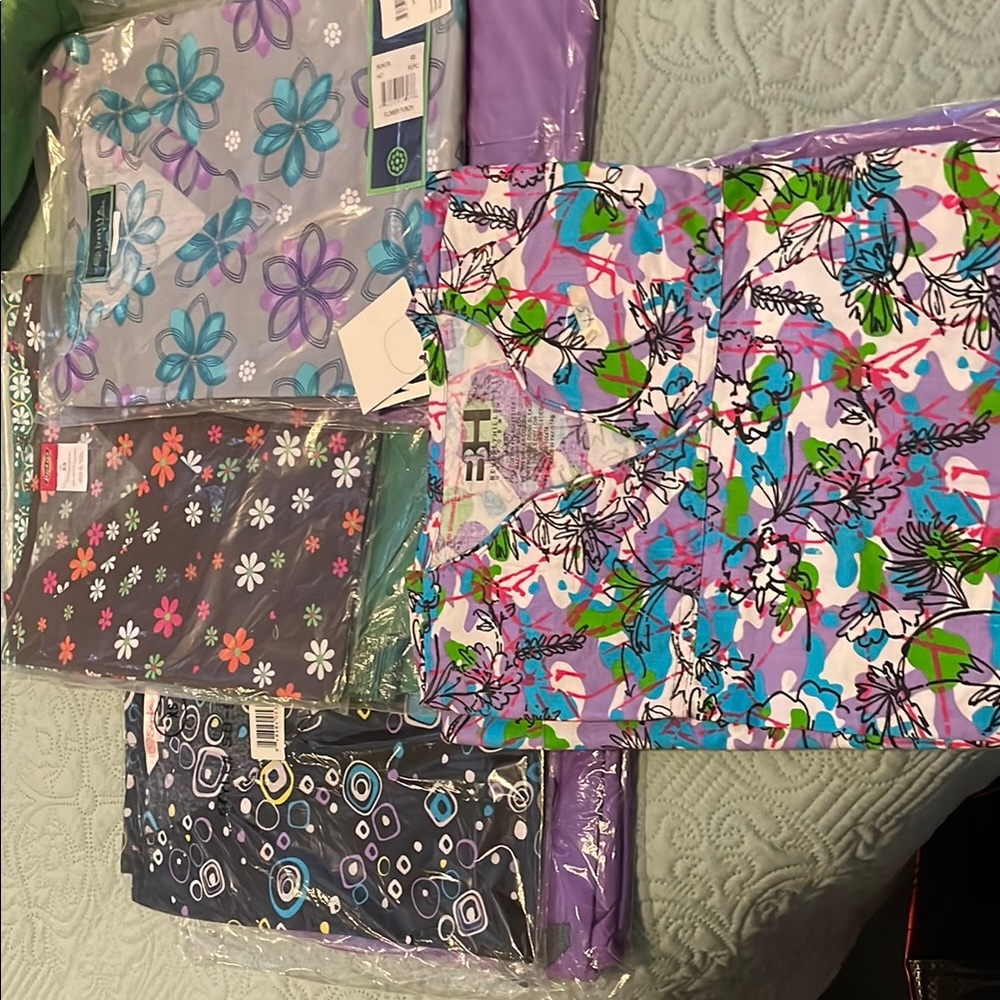 Colorful Floral And Geometric Patterned Fabrics